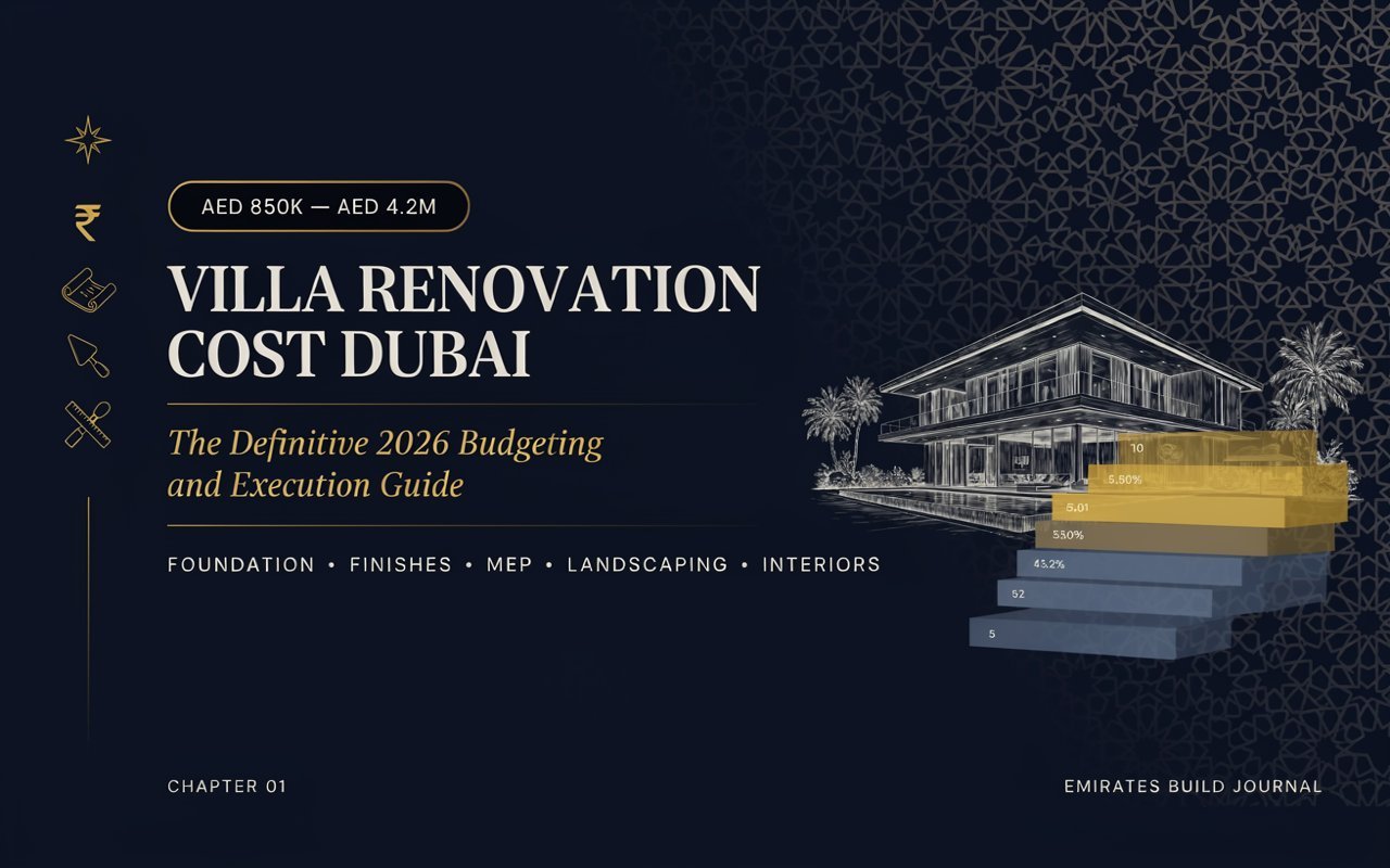 Villa Renovation Cost Dubai: The Definitive 2026 Budgeting and Execution Guide