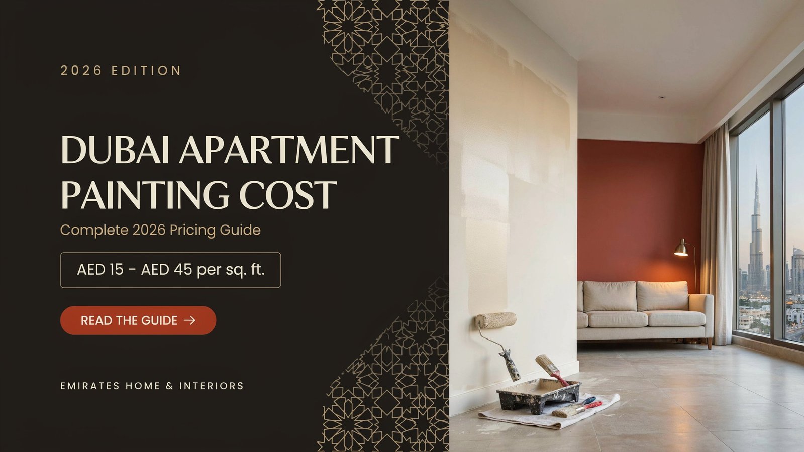 Dubai Apartment Painting Cost: Complete 2026 Pricing Guide
